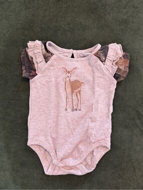Bass Pro Shops One-Piece Bodysuit with Deer Graphic